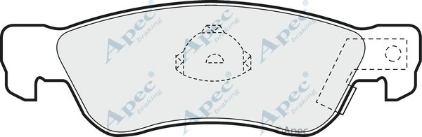 APEC BRAKING stabdžių trinkelių rinkinys, diskinis stabdys PAD609